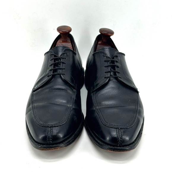 Allen Edmonds LaSalle Shoes 4308 Split Toe Derby Black Leather Blucher Mens 10 D main image 9